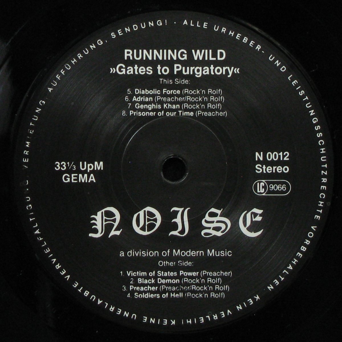 LP Running Wild — Gates To Purgatory фото 3
