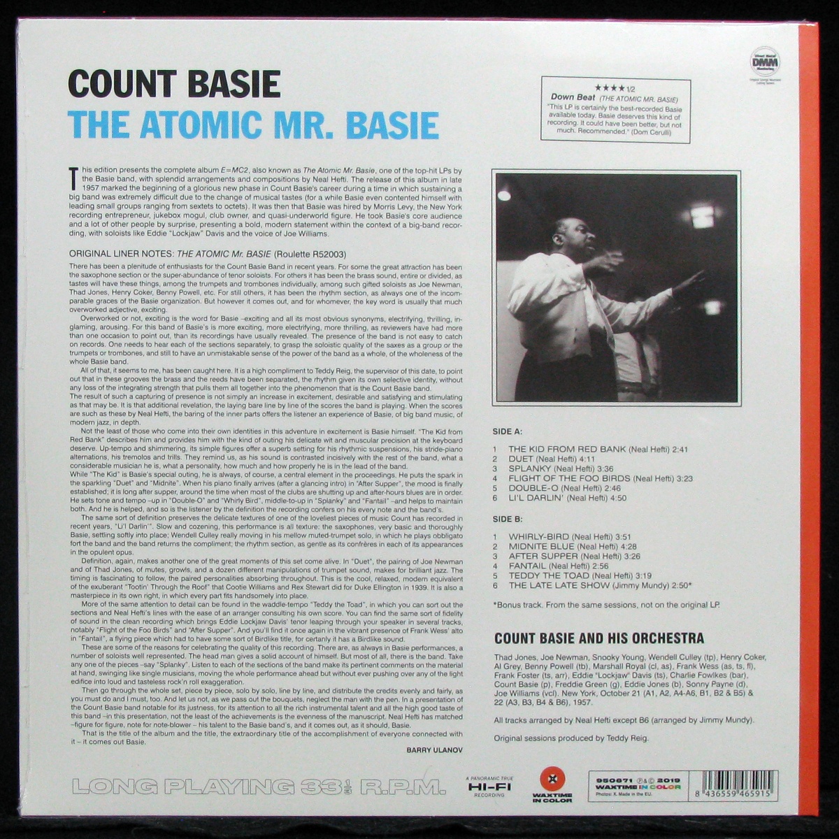 LP Count Basie — Atomic Mr. Basie (mono) фото 2