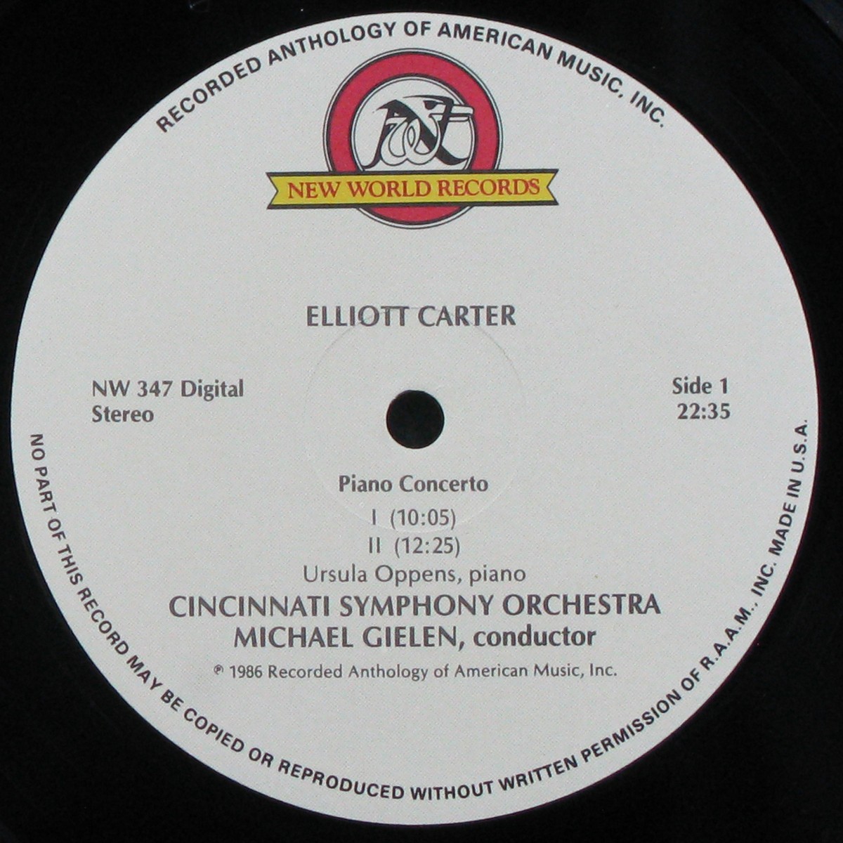 LP Michael Gielen — Elliott Carter: Piano Concerto / Variations For Orchestra фото 2