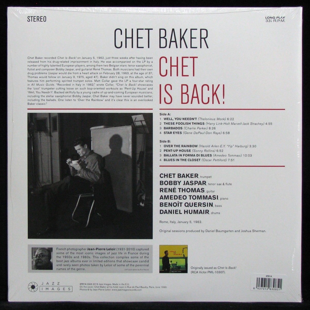 LP Chet Baker — Chet Is Back! фото 2