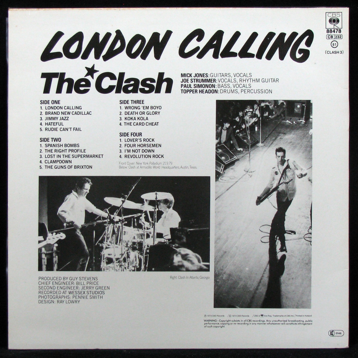 LP Clash — London Calling (2LP) фото 2