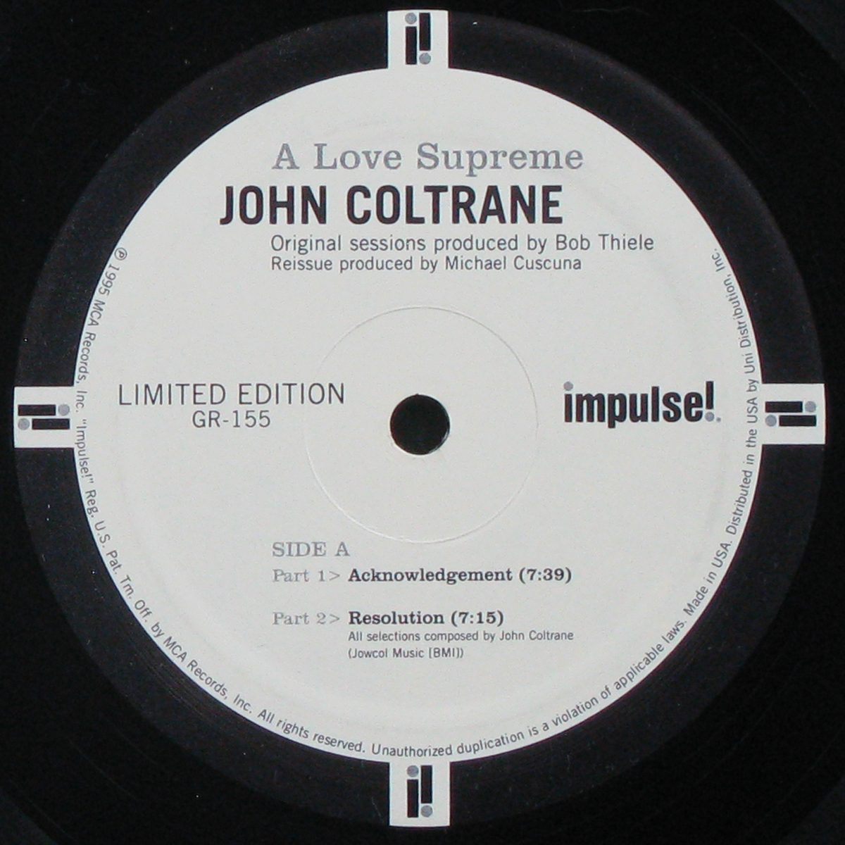 LP John Coltrane — A Love Supreme фото 3