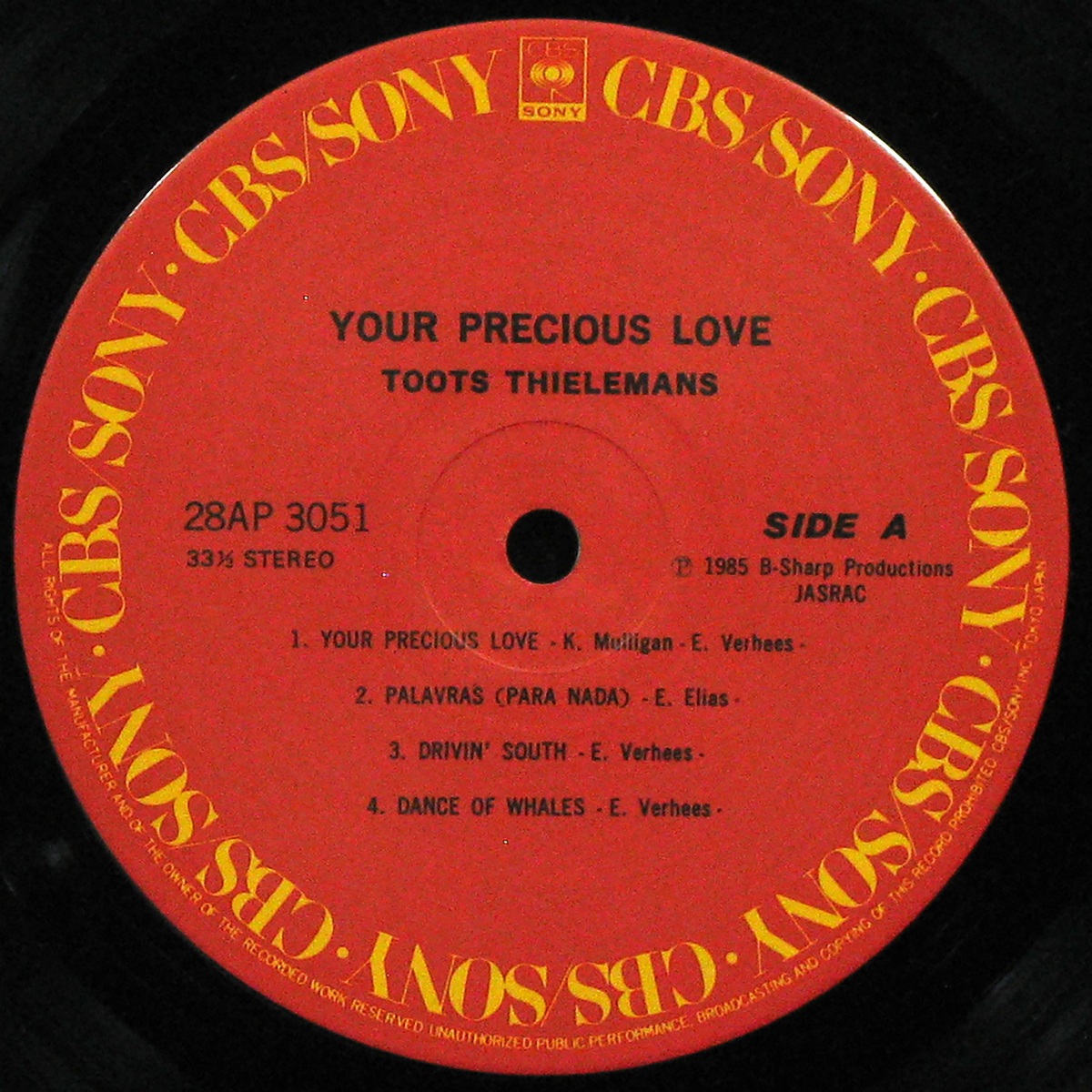 LP Toots Thielemans — Your Precious Love (+ obi) фото 2