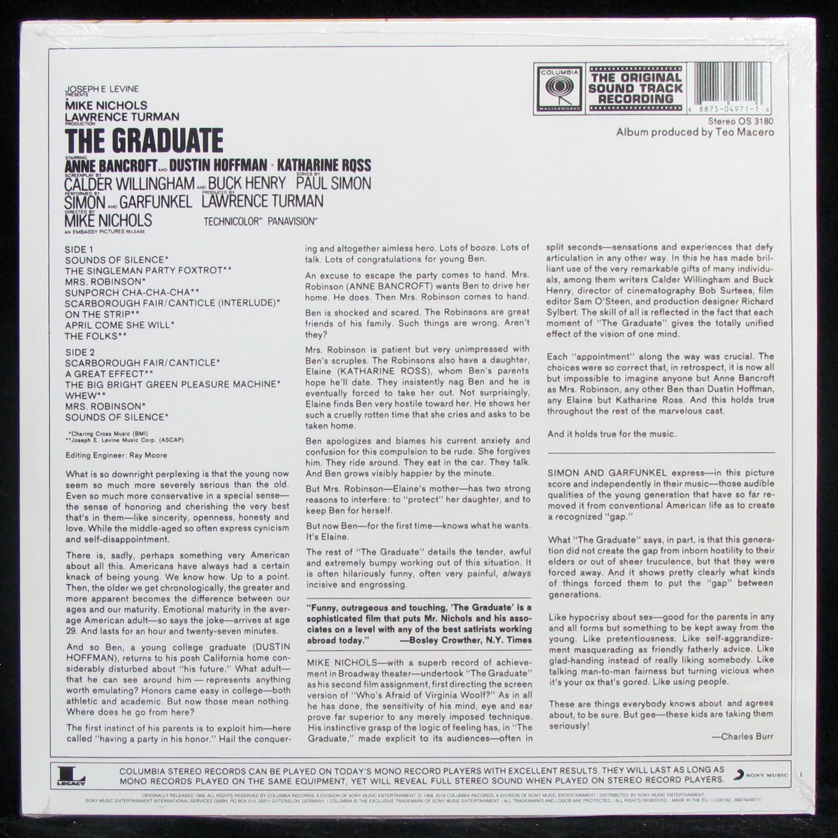 LP Simon & Garfunkel / Dave Grusin — Graduate (Original Sound Track Recording) фото 2
