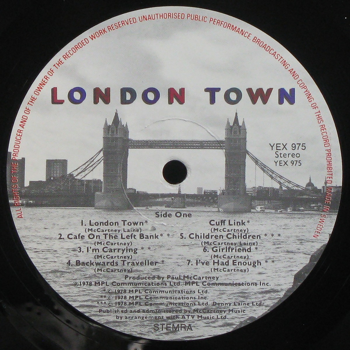 LP Wings — London Town (+ big poster) фото 3