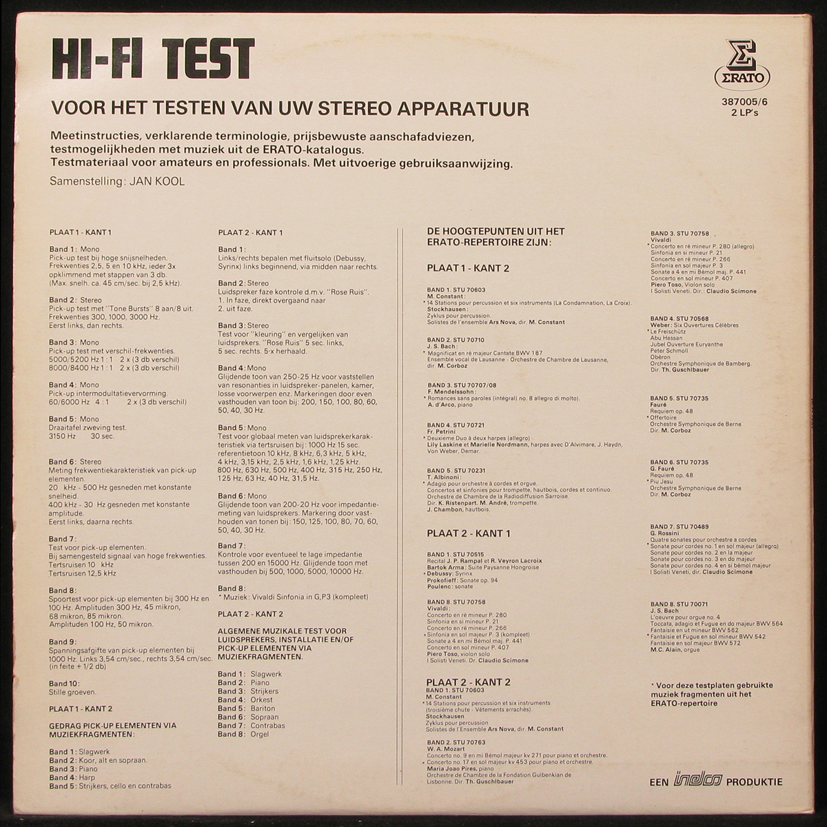 Тестовая Пластинка Hi-Fi Rai Test (2LP) фото 2