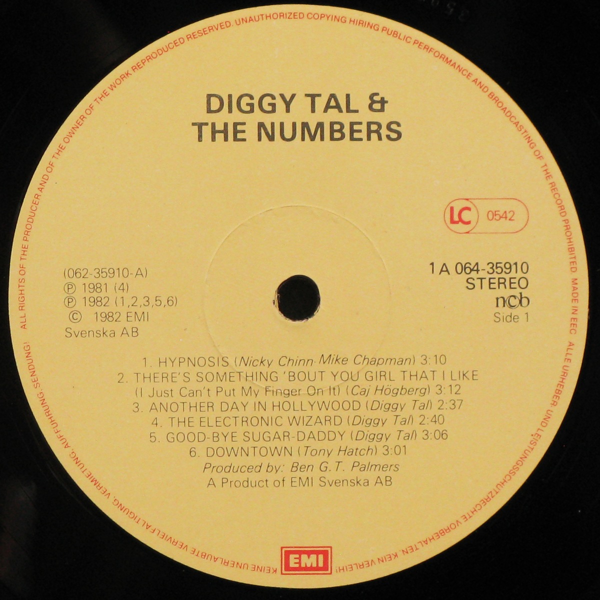 LP Diggy Tal & The Numbers — Hypnosis фото 2