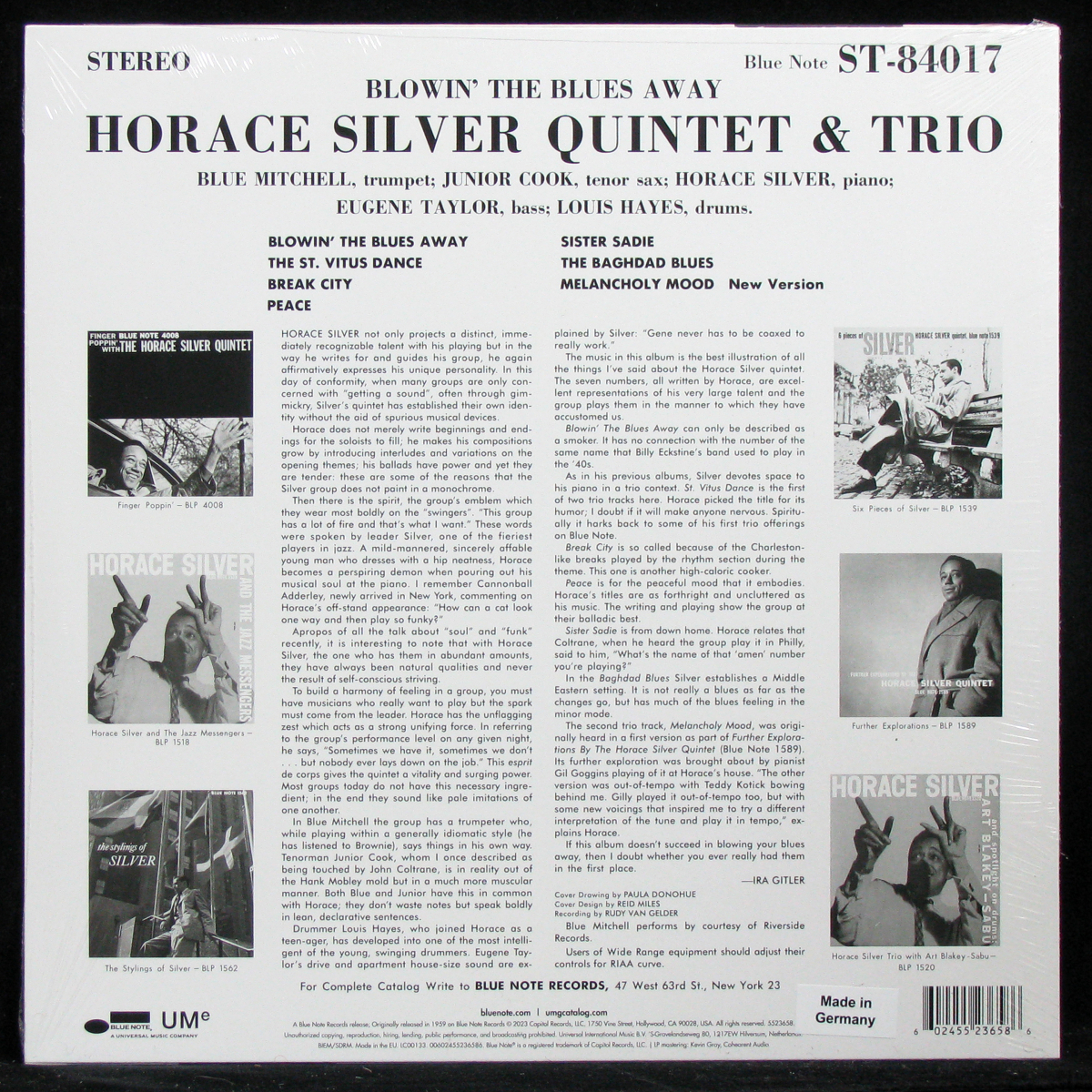LP Horace Silver Quintet & Trio — Blowin' The Blues Away фото 2
