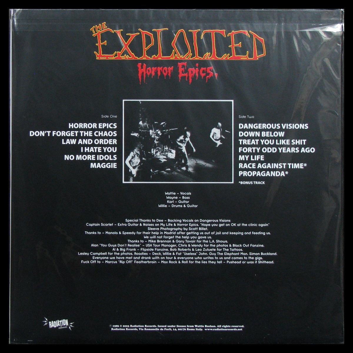 LP Exploited — Horror Epics (coloured vinyl) фото 2