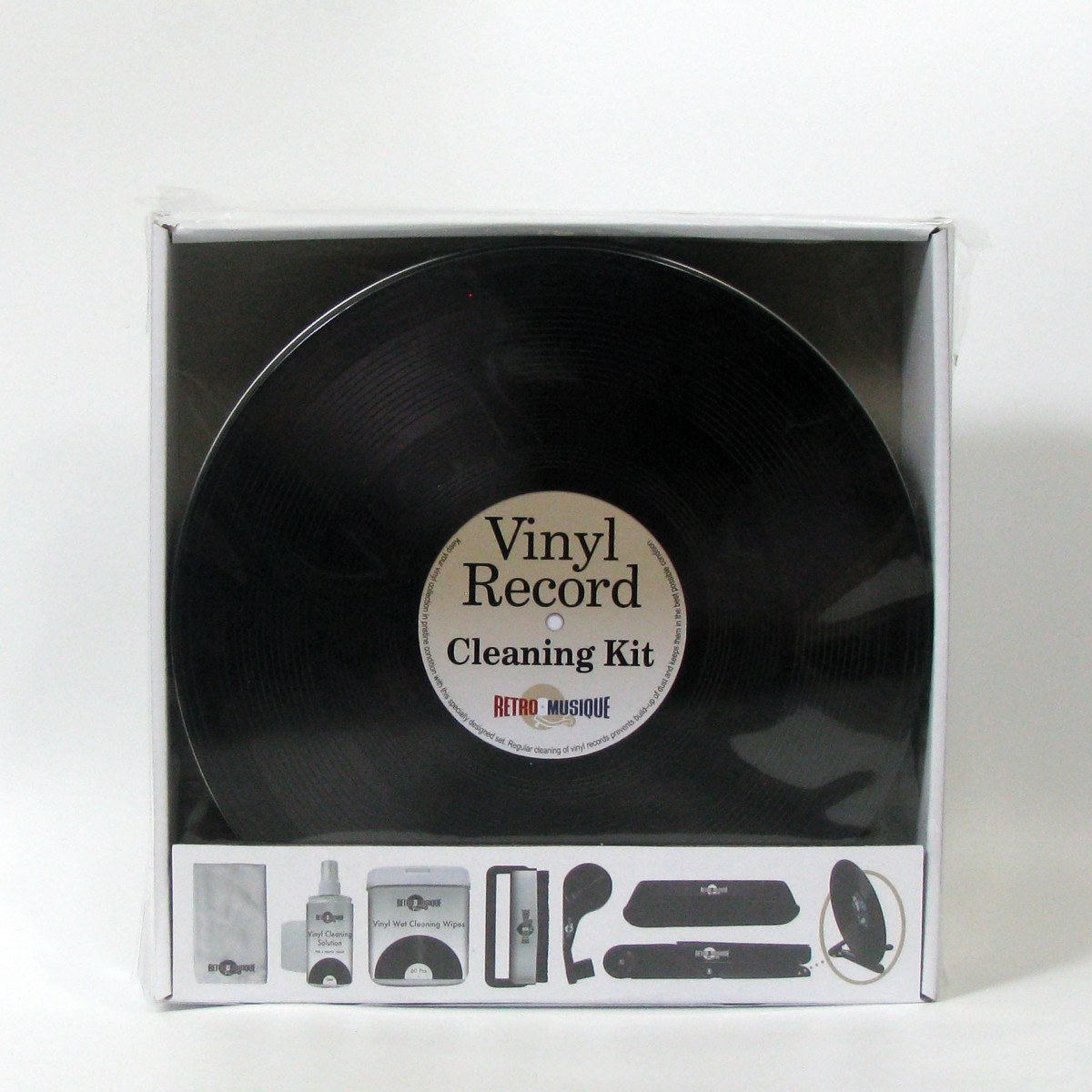 Комплект для очистки винила Retro Musique Vinyl Record Cleaning Kit In Round Tin Box