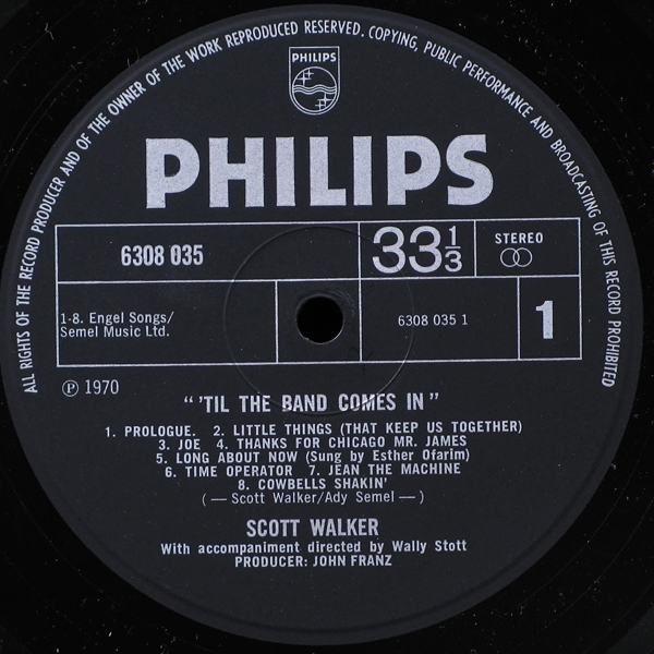 LP Scott Walker — Til The Band Comes In фото 3