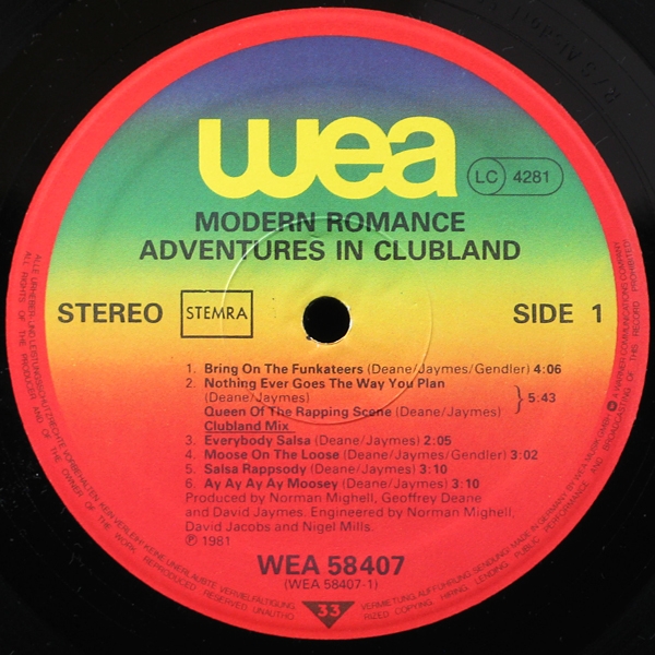 LP Modern Romance — Adventures In Clubland фото 2