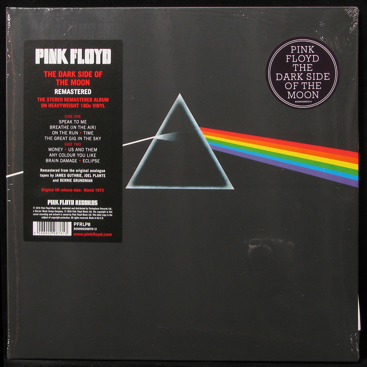 LP Pink Floyd — Dark Side Of The Moon (+ 2 posters, + 2 stickers) фото