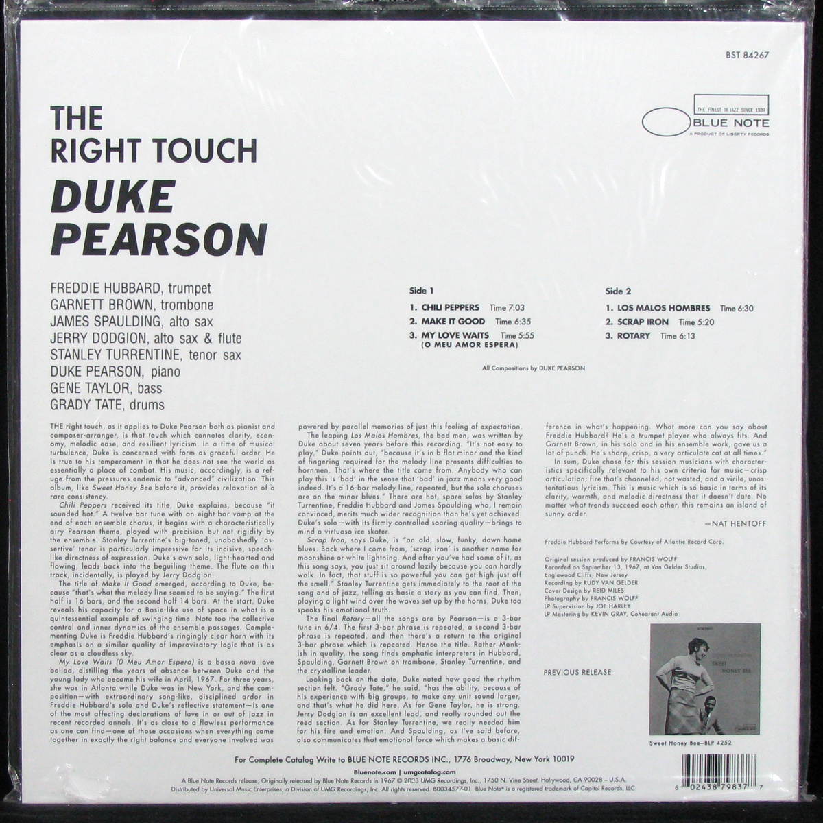 LP Duke Pearson — Right Touch фото 2