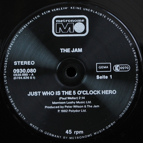 LP Jam — Just Who Is The 5 O'Clock Hero (maxi) фото 2