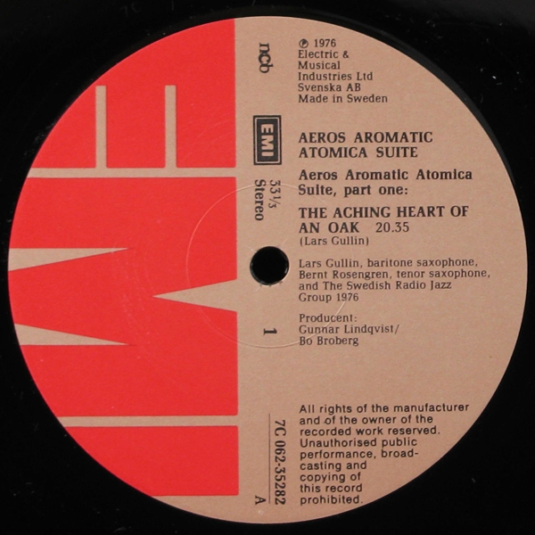 LP Lars Gullin — Aeros Aromatic Atomica Suite фото 3