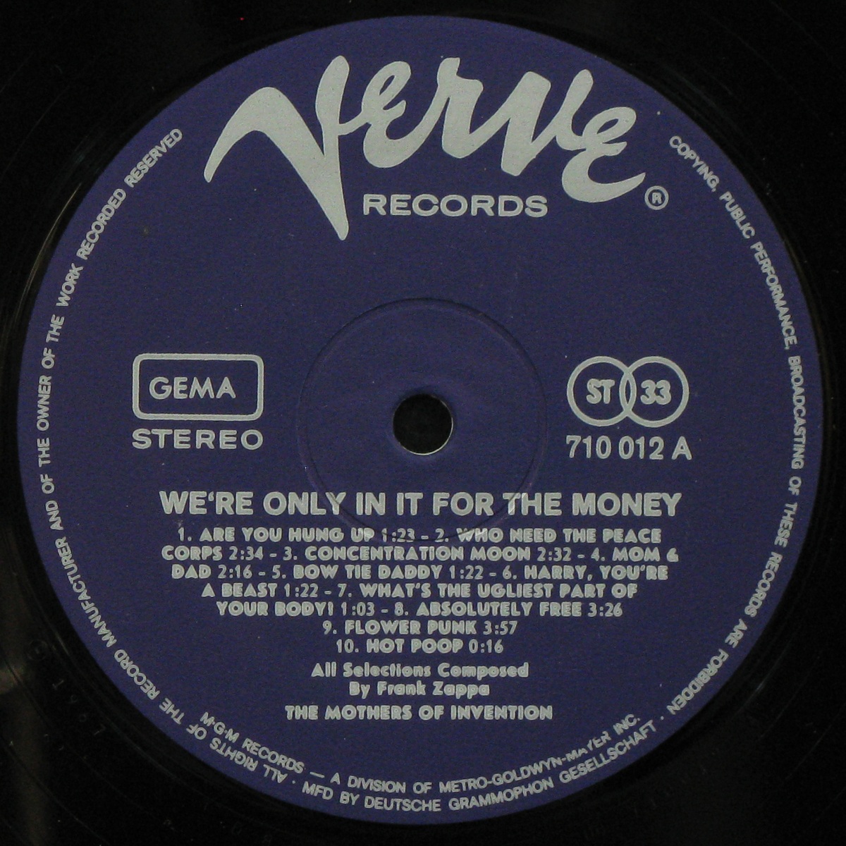 LP Mothers of Invention — We're Only In It For The Money фото 3