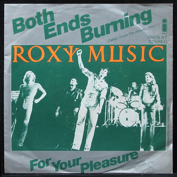 LP Roxy Music — Both Ends Burning (single) фото