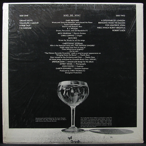 LP Procol Harum — Grand Hotel (Audiophile Master Edition) фото 2