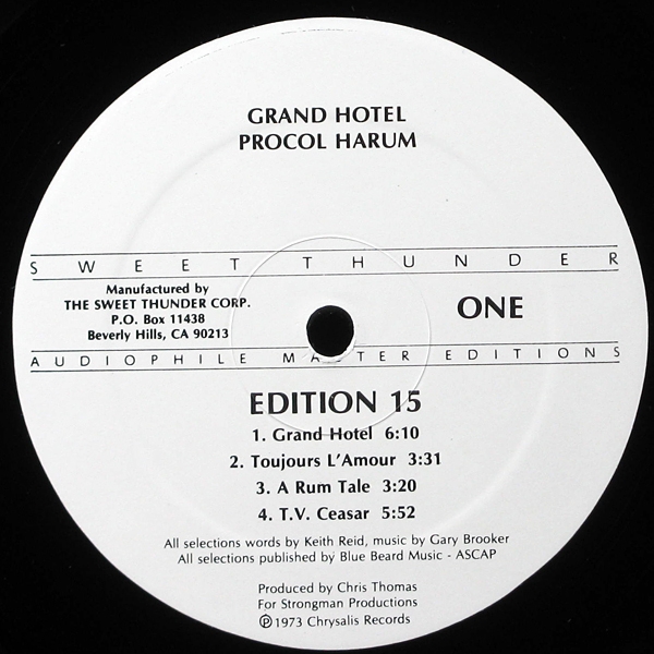 LP Procol Harum — Grand Hotel (Audiophile Master Edition) фото 3