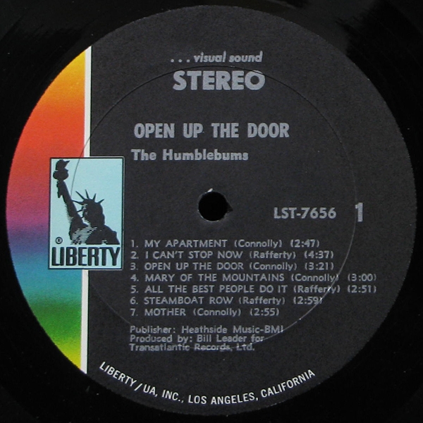 LP Humblebums — Open Up The Door фото 3
