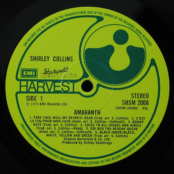 LP Shirley Collins — Amaranth фото 3