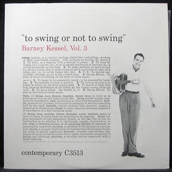 LP Barney Kessell — Vol.3, To Swing Or Not To Swing фото