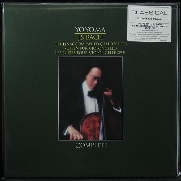 LP Yo-Yo Ma — Bach: Unaccompanied Cello Suites (Complete) (3LP) фото