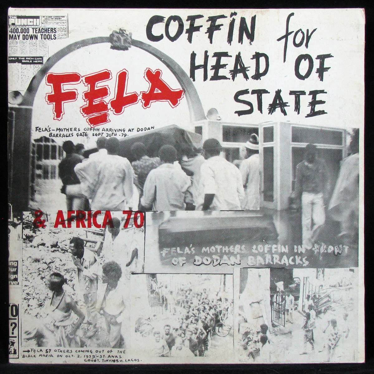 LP Fela Ransome Kuti & Africa '70 — Coffin For Head Of State фото