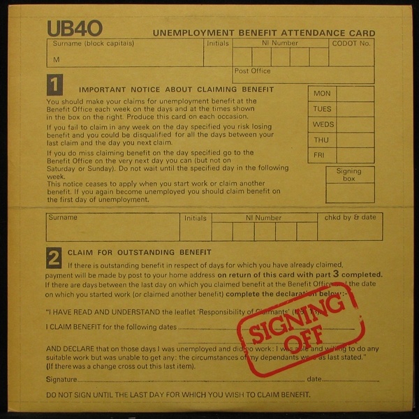LP UB40 — Signing Off (+ maxi) фото