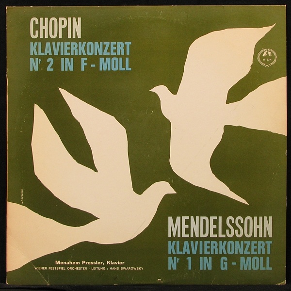 LP Menahem Pressler — Chopin / Mendelssohn: Klavierkonzerte фото