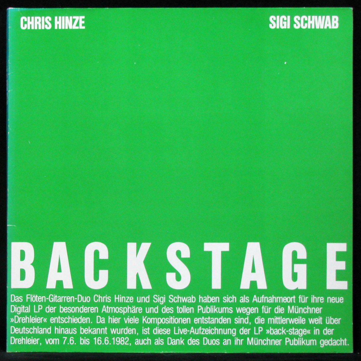 LP Chris Hinze / Sigi Schwab — Backstage фото