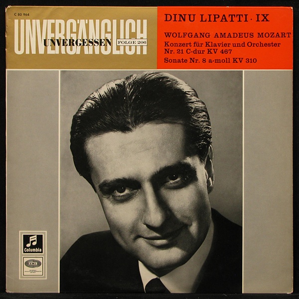 LP Dinu Lipatti / Herbert Von Karajan — Mozart: Konzert Fur Klavier Und Orchester Nr. 21 C-Dur KV 467 фото