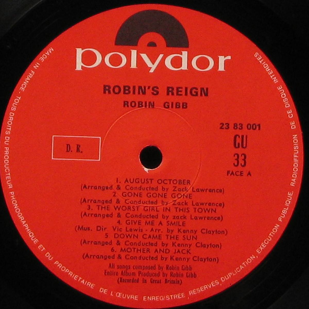 LP Robin Gibb — Robin's Reign фото 2