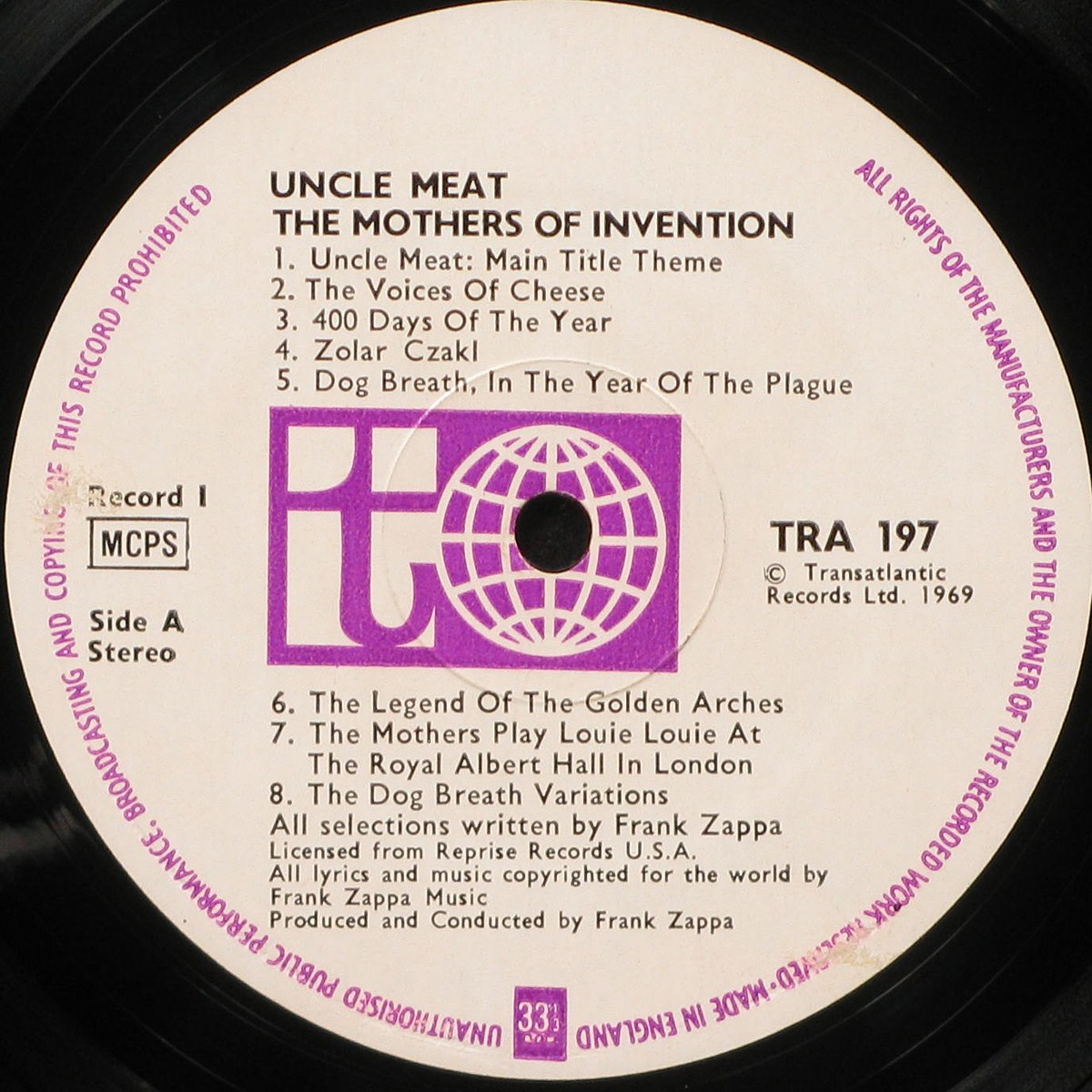 LP Mothers of Invention — Uncle Meat (2LP) фото 4