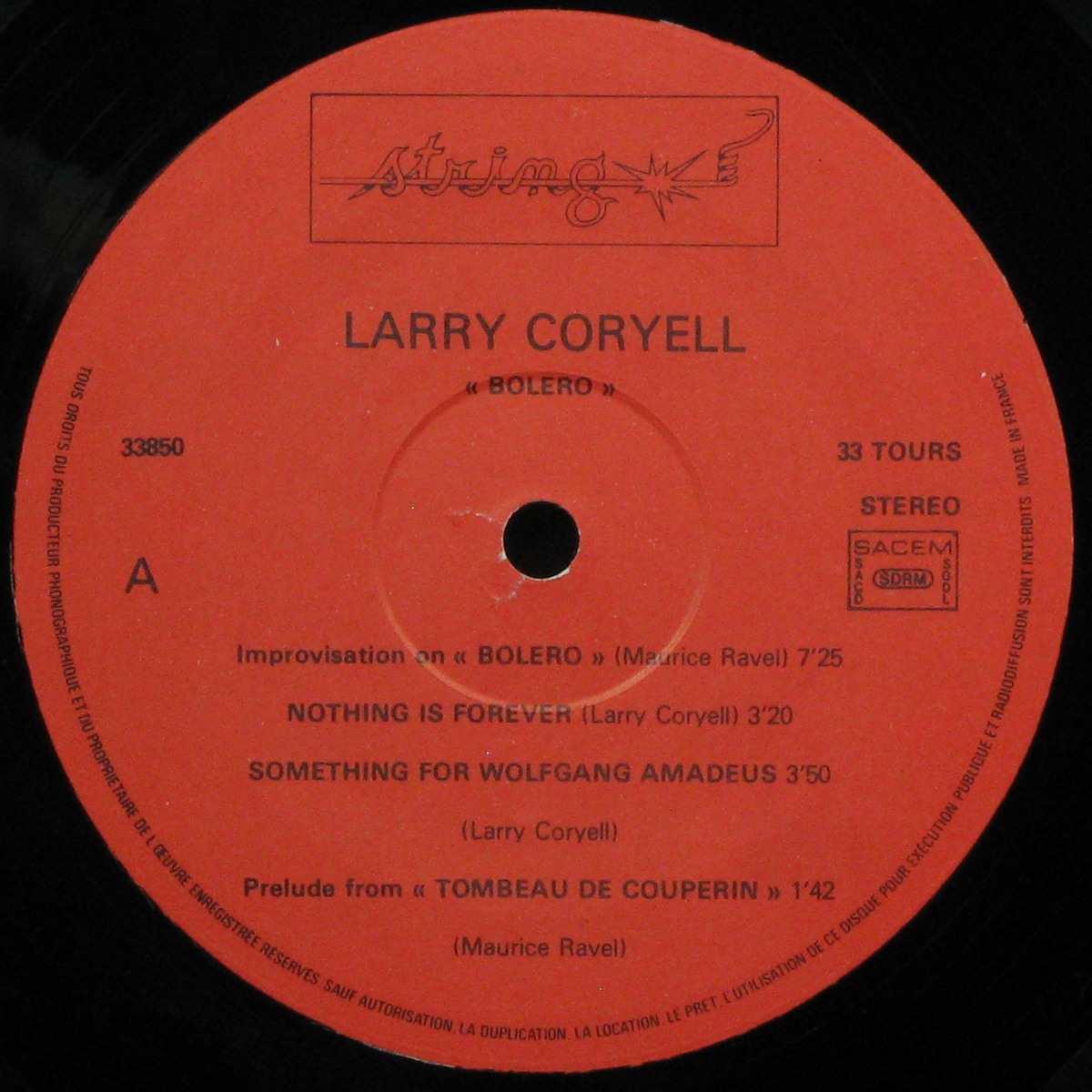 LP Larry Coryell — Bolero фото 2