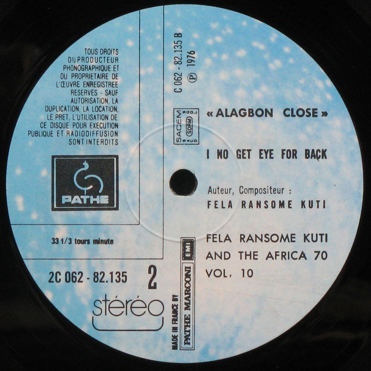 LP Fela Ransome Kuti / The Africa '70 — Alagbon Close фото 4