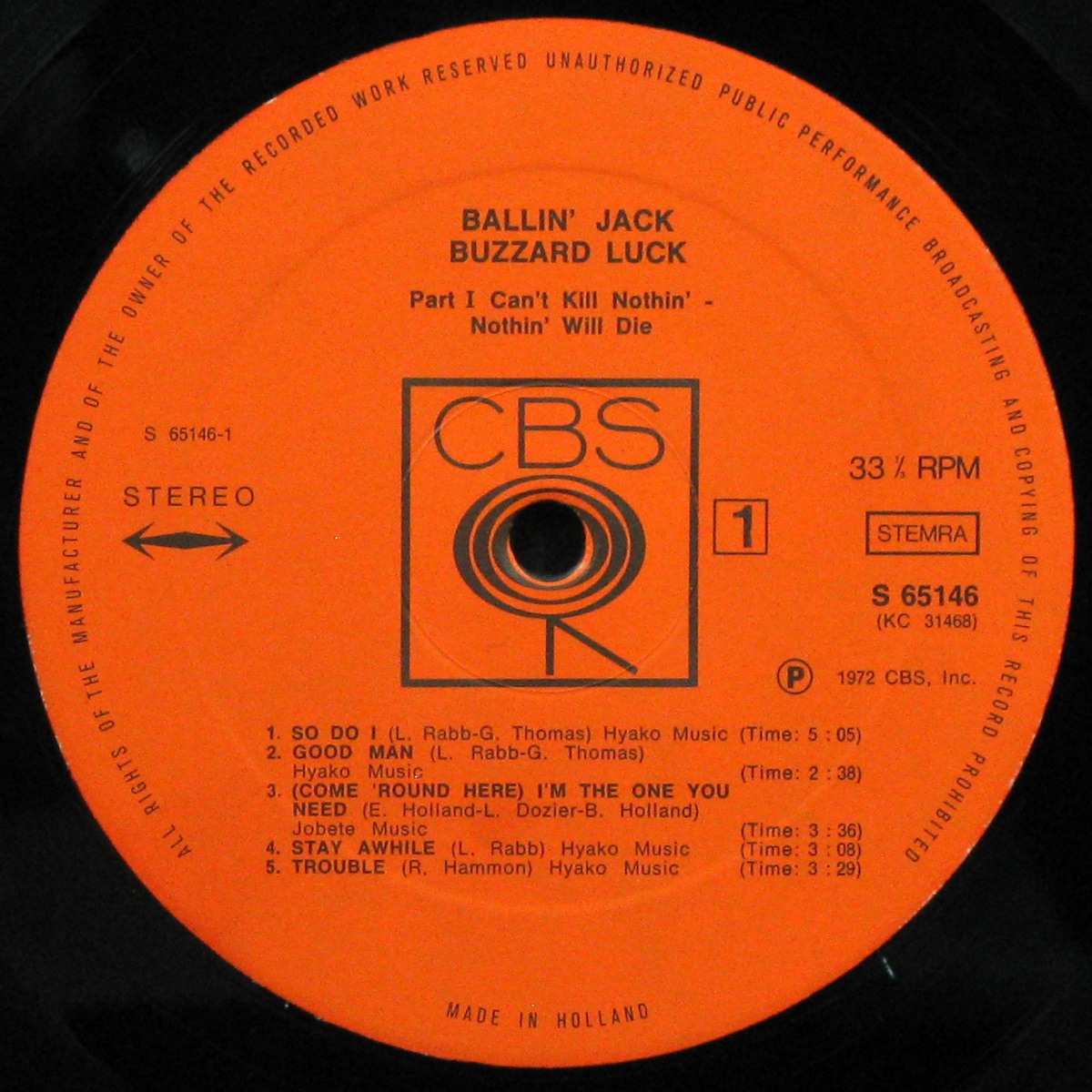 LP Ballin' Jack — Buzzard Luck Part I Can't Kill Nothin' - Nothin' Will Die фото 2