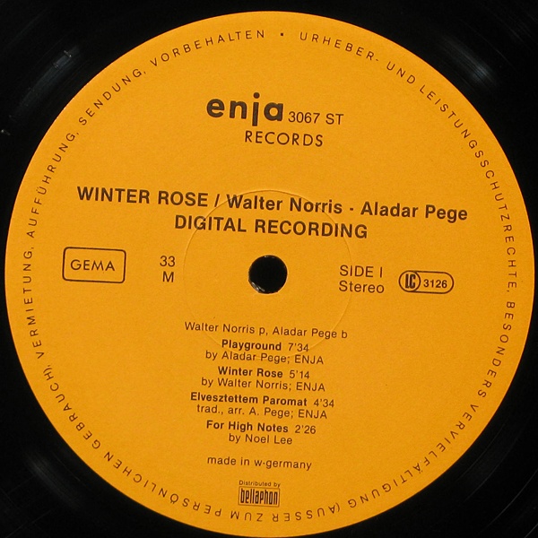 LP Walter Norris / Aladar Pege — Winter Rose фото 2