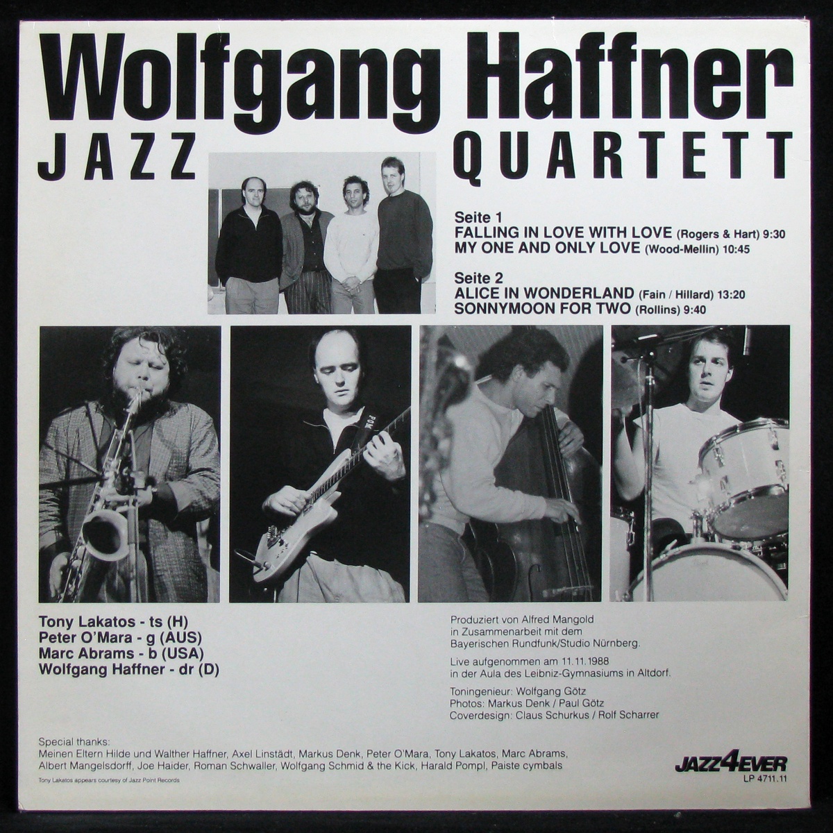 LP Wolfgang Haffner Jazz Quartett — Live Im Leibniz-Gymnasium Altdorf фото 2