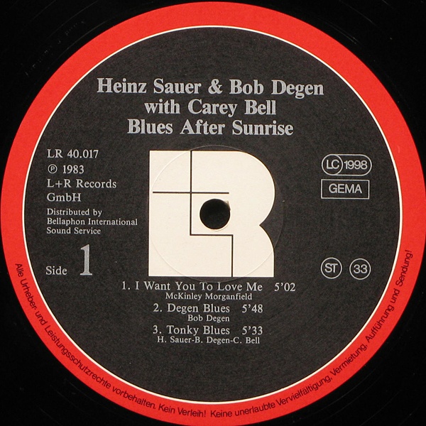 LP Heinz Sauer / Bob Degen / Carey Bell — Blues After Sunrise фото 3