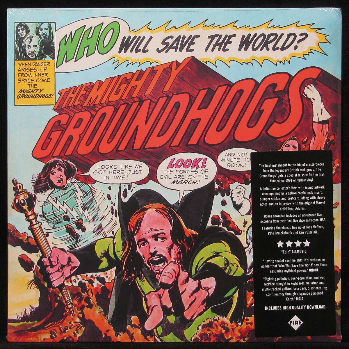 LP Groundhogs — Who Will Save The World? - The Mighty Groundhogs (coloured vinyl) фото