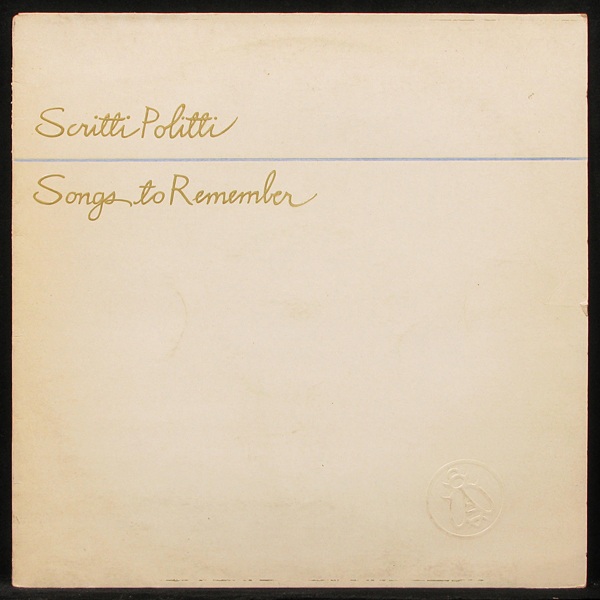 LP Scritti Politti — Songs To Remember фото