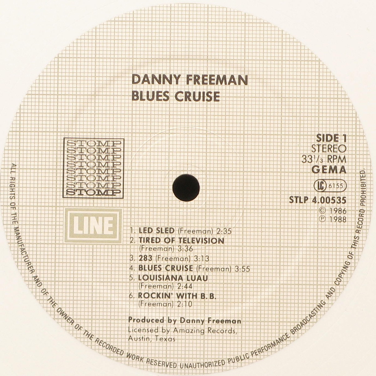 LP Denny Freeman — Blues Cruise (coloured vinyl) фото 2