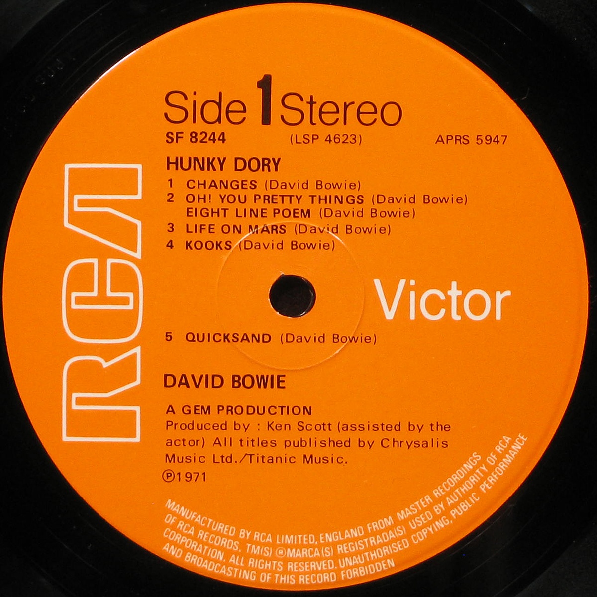 LP David Bowie — Hunky Dory фото 4