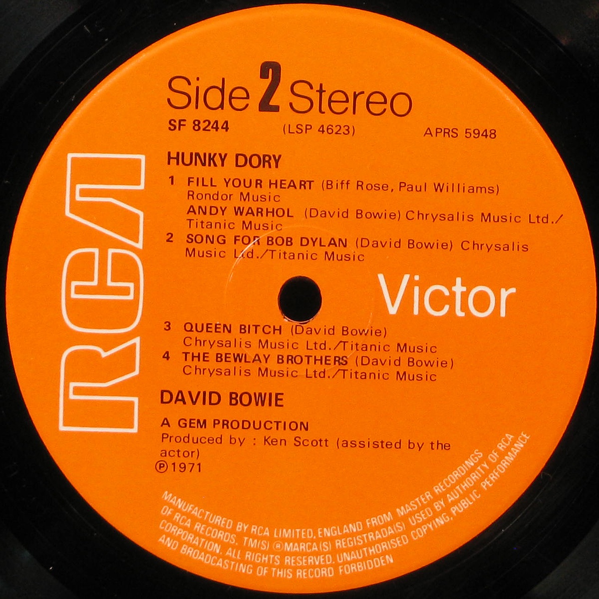LP David Bowie — Hunky Dory фото 5