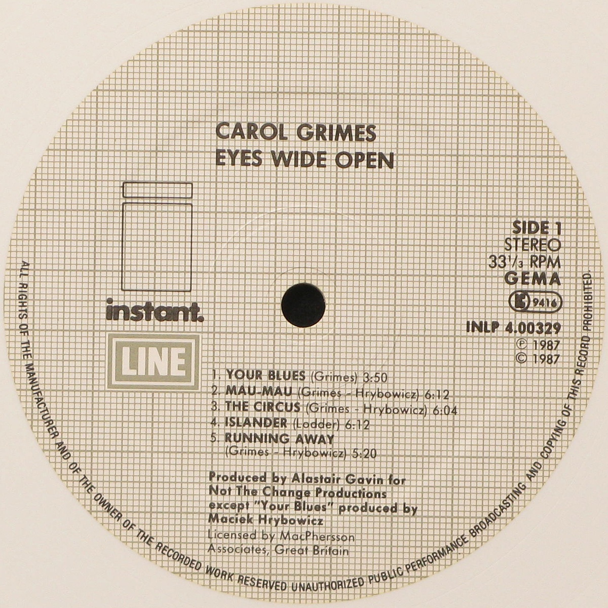 LP Carol Grimes — Eyes Wide Open (coloured vinyl) фото 2
