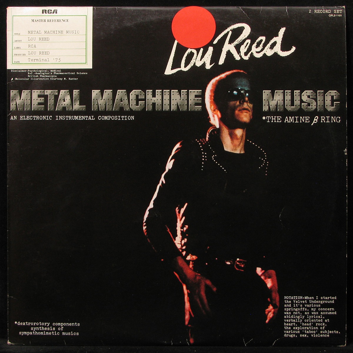 LP Lou Reed — Metal Machine Music (2LP) фото
