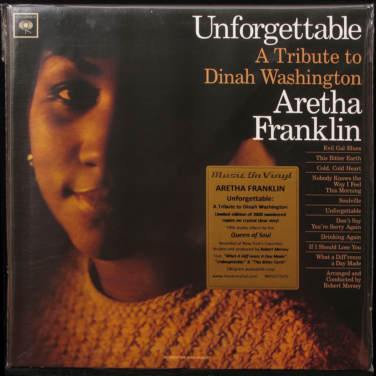 LP Aretha Franklin — Unforgettable - A Tribute To Dinah Washington (coloured vinyl) фото
