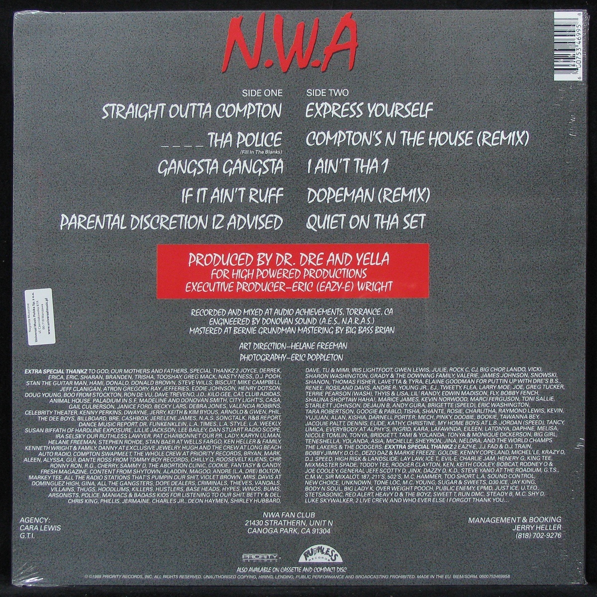 LP NWA — Straight Outta Compton фото 2